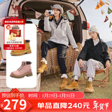 骆驼（CAMEL）山丘经典大黄靴户外工装马丁靴 L23W076065R 土黄（绒里） 37
