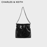 CHARLES&KEITH质感链条单肩包托特包流浪包包女包生日礼物送女友CK2-20671559