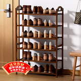 安尔雅鞋架门口楠竹宿舍寝室鞋架子多层鞋柜家用收纳置物架 6层60cm