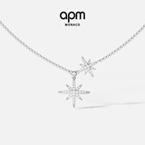 APM Monaco[杨紫同款]六芒星项链女生时尚饰品送女友毛衣链情人节礼物 双颗六芒星项链