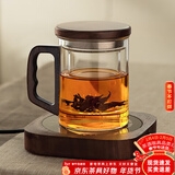 忆壶茶（YIHUTEA） 泡茶杯茶水分离玻璃杯办公室茶道喝茶杯子男士个人专用高档水杯 【透明】加厚泡茶杯+55℃保温垫