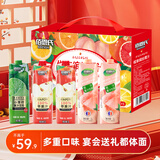 佰恩氏（BAIENSHI）果汁饮料饮品100%苹果汁桃汁青柠汁年货节送礼年礼盒聚会 1L*5瓶