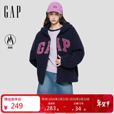 盖璞女装2025秋季新款Logo灯芯绒贴布绣宽松连帽衫保暖卫衣792561