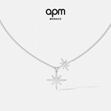 APM Monaco[杨紫同款]六芒星项链女生送女友毛衣链情人节礼物 双颗六芒星项链（咨询客服下单享50元E卡）
