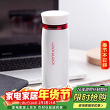乐扣乐扣（LOCK&LOCK）不锈钢保温杯情侣学生水杯菲特旋转盖轻量杯450ml白红 LHC4131WR