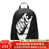 耐克（NIKE）男女双肩包背包 大容量旅行包电脑书包休闲包DV1296-010 黑白