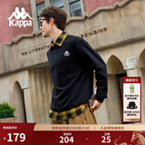 卡帕（Kappa）背靠背宽松运动卫衣女美式复古圆领休闲上衣男款套头衫K0CZ2WT93V 93V黑色-990 M