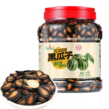 正林3A黑瓜子1000g/桶清洁配方零添加甜蜜素坚果罐装礼桶西瓜子