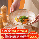 唯铭诺（WEIMINGNUO）日式陶瓷餐具碗碟套装碗筷家用盘子碗盘菜盘山茶花8英寸圆盘2只装