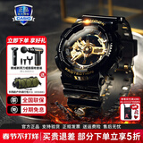 卡西欧（CASIO）学生男表黑金GSHOCK双显运动防水腕表送男友石英表新年情人节礼物 GA-110GB-1APR(防水防震)