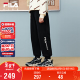 FILA【抗菌功能】斐乐儿童童装2025年冬季男童中大童加绒长裤