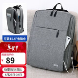 高尔夫（GOLF）双肩包男韩版背包14英寸电脑包商务男女休闲旅行包学生书包