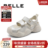 百丽（Belle）老爹运动凉鞋女透气网面休闲凉鞋B1904BQ4 米白 38 (240mm)