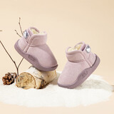 Hello Kitty童鞋女童雪地靴女孩冬季短靴宝宝加绒加厚保暖大棉鞋6805紫色25