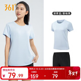 361°跑步运动套装女士夏季衣服新款休闲短袖短裤两件套662414001H-5