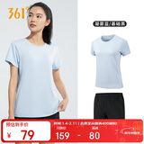 361°跑步运动套装女士夏季衣服新款休闲短袖短裤两件套662414001H-5