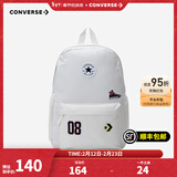 Converse匡威书包新款双肩包学生初中男女童背包休闲书包 古典白 M【30*11.5*44cm 约15L】