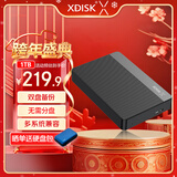 小盘(XDISK)USB3.0移动硬盘1TB 双盘备份 X系列2.5英寸经典黑外接外置存储数据照片视频 高速传输