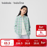 巴拉巴拉儿童衬衫2025款女童男童上衣长袖衬衫春【商场同款】202125102201