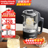 摩飞电器（Morphyrichards） 迷你养生壶办公室煮茶壶玻璃花茶壶养生杯烧水壶燕窝壶煮茶器电热水壶0.6L带玻璃炖盅 MR6085 【分体式-配炖盅】深空灰 0.6L