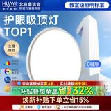 华艺照明卧室吸顶灯护眼全光谱灯具防蓝光超薄现代简约卧室灯阳台走廊灯 【0缝隙】雅圆RG0款：D50*2cm-48W 三色调光