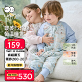 威尔贝鲁（WELLBER）恒温睡袋婴幼儿1-3岁竹棉睡衣秋冬儿童宝宝防踢被子厚夹棉 梦境M
