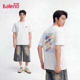 班尼路（Baleno）短袖男夏季美式潮牌学生休闲百搭纯棉t恤男重磅宽松情侣半袖上衣