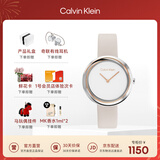 Calvin KleinCK手表小圆盘款皮带时尚石英女表女神节新年礼物25200094