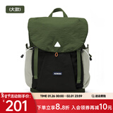 ACROSS双肩包女旅游轻便休闲背包大容量电脑包男士运动旅行书包女大学生 军绿-大款