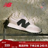 NEW BALANCE NB327官方秋冬休闲鞋男鞋女鞋情侣舒适增高鞋百搭潮流厚底运动鞋 米灰色/白色 MS327FE 36 (脚长22cm)