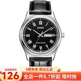 卡西欧（CASIO） 卡西欧(CASIO)男表 简约商务运动石英手表男送男友礼物 黑盘黑带MTP-V006L-1B