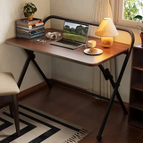 景彩折叠桌电脑桌简易书桌学习桌办公培训桌子JDZ10胡桃80*48cm单层