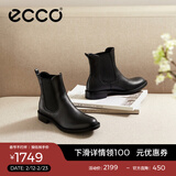 爱步（ECCO）靴子女 时尚潮流百搭冬季切尔西女靴牛皮粗跟短靴女 型塑266503 黑色26650301001 36