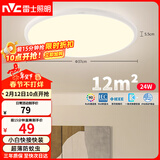 雷士（NVC）次日达阳台灯卧室灯吸顶灯书房现代简约防蚊虫led照明24瓦暖白光