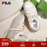 斐乐（FILA）斑斓鞋ROSETTA女鞋板鞋新款面包厚底鞋复古休闲鞋 奶白/浅粉-GP 40