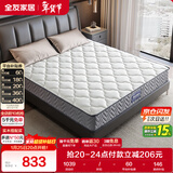 全友家居 进口天然乳胶床垫1.5x2米弹簧环保椰棕偏硬床垫子家用105190