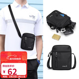 POLO单肩包男士休闲斜挎包男运动挎包男通勤单肩小包男竖款轻便手机包