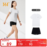 361°跑步运动套装女士夏季衣服新款速干短袖短裤两件套662524001H-1