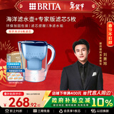 碧然德（BRITA）过滤净水器 家用滤水壶 净水壶 海洋系列 3.5L（蓝）+专家版滤芯5枚 环保加固包装