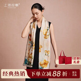 上海故事【升级加密30%】桑蚕丝真丝丝巾12姆米围巾送妈妈生日礼物披肩女