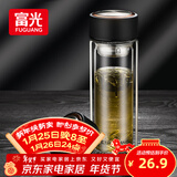 富光男女士双层玻璃杯 支持团购经典简约304茶隔水杯子便携创意泡茶杯