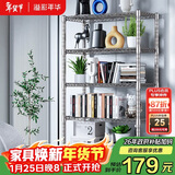 溢彩年华 厨房置物架落地仓储货架家用阳台铁艺储物架收纳架子五层2801SR