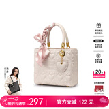 纽芝兰（NUCELLE）戴妃包红色手提新年结婚包大容量单肩斜挎包新年情人节生日礼物女