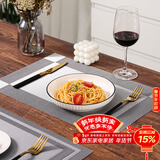 拜杰家用防烫隔热餐桌垫轻奢高级感牛排西餐盘餐垫防水防油餐布4片装