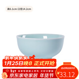 龙泉青瓷米饭碗陶瓷新款创意中式餐具家用加厚吃饭碗大号面汤碗喝粥碗小碗 5.5英寸粉青碗