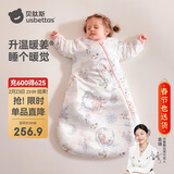 贝肽斯婴儿睡袋暖姜恒温儿童一体睡袋婴幼儿防踢被睡衣冬季加厚 甜梦L