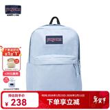 JANSPORT杰斯伯双肩包女学生旅行包26L旅行轻便透气书包男背包 4QUT7G7 雾霾蓝-侧边袋