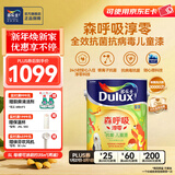 多乐士淳零无添加竹炭全效儿童漆室内油漆抗病毒抗菌内墙乳胶漆 A8206 单桶 可调色（不可退换） 5L*1件