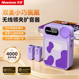 纽曼（Newmine）U-263无线领夹式小蜜蜂扩音器教师专用户外导游讲课教学实用大音量便携蓝牙音响新款礼物双麦 紫