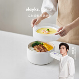 olayks立时 电煮锅可煮饭家用多功能学生宿舍泡面电火锅蒸煮煎炒锅电热锅带蒸笼
